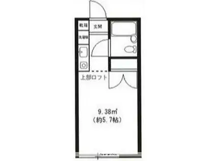 クレア湘南(ワンルーム/1階)の間取り写真