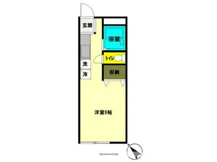 ハイツ長寿A(ワンルーム/1階)の間取り写真