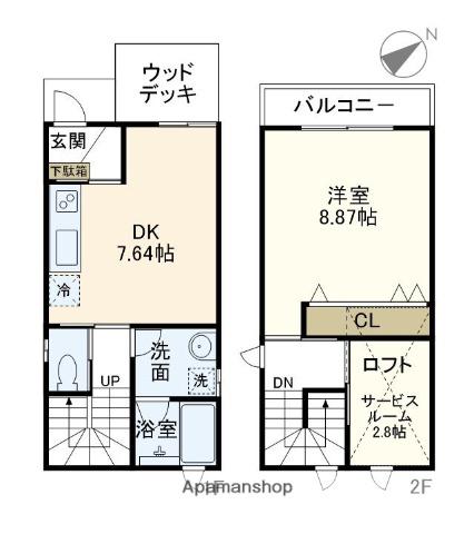 フェリーチェ(1SDK)の間取り写真