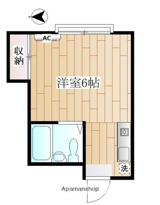 パールハイムⅡ(ワンルーム/2階)の間取り写真