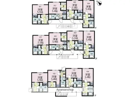 プレシャスウィル追浜(1K/1階)の間取り写真