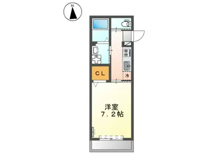 モリオンパレス(1K/1階)の間取り写真