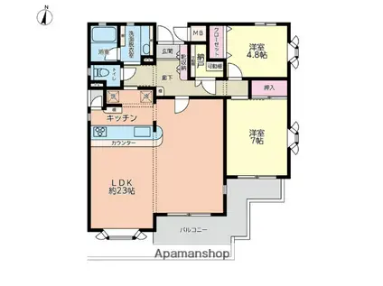 KNOT妙蓮寺(3LDK/1階)の間取り写真