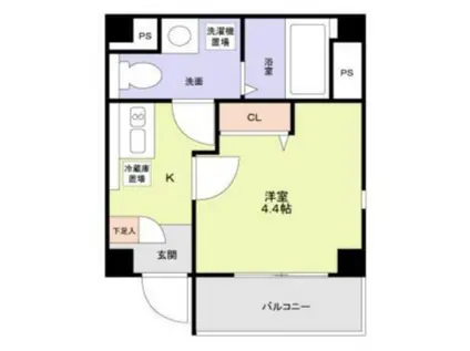 ブルーライトヨコハマ(1K/6階)の間取り写真