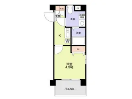 ブルーライトヨコハマ(1K/4階)の間取り写真