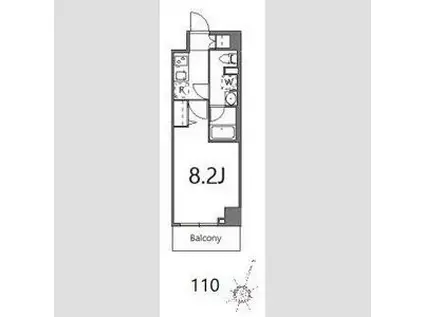 ティーステージジェイアール浜川崎(1K/1階)の間取り写真