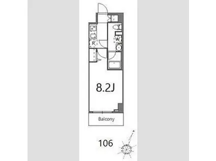 ティーステージジェイアール浜川崎(1K/1階)の間取り写真