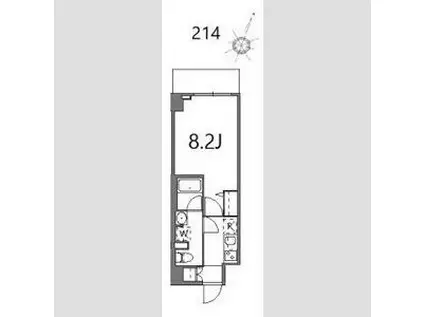 ティーステージジェイアール浜川崎(1K/2階)の間取り写真