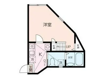 MKラピス辻堂(1K/1階)の間取り写真
