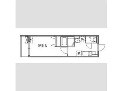 ラグゼフラット東六郷(1K/2階)の間取り写真