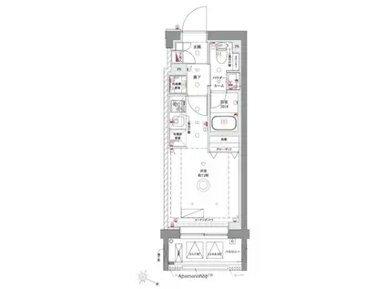 AZEST阪東橋Ⅱ(ワンルーム/6階)の間取り写真