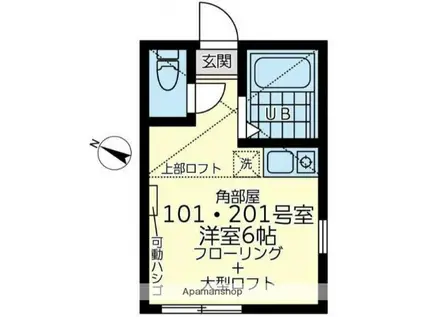 ユナイト上末吉グランドスラム(ワンルーム/2階)の間取り写真