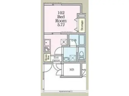 WISTERIA KIKUNA(1K/1階)の間取り写真