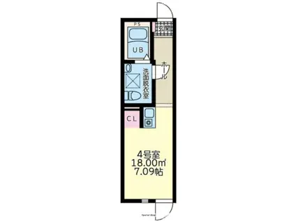 RDワン(ワンルーム/1階)の間取り写真