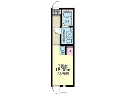 RDワン(ワンルーム/3階)の間取り写真