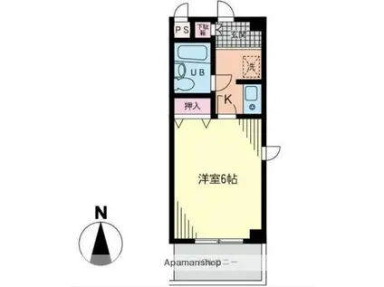 リバーサイド金沢文庫(1K/3階)の間取り写真