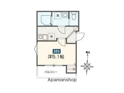 MST相武台前(1K/3階)の間取り写真