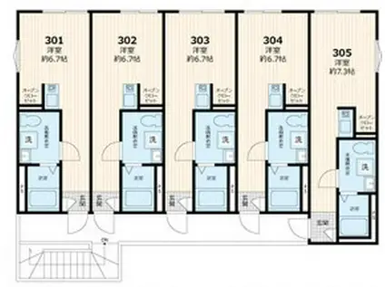 グラン橋本(ワンルーム/3階)の間取り写真