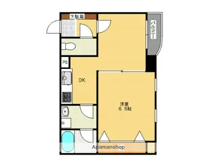 アリオス北里(1DK/4階)の間取り写真