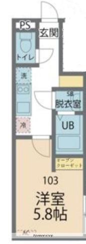 カインドネス川崎旭町(1K/1階)の間取り写真