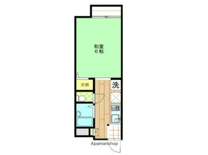 プラムハイツ(1K/1階)の間取り写真