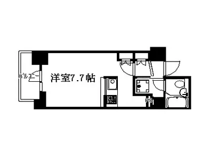 レジディア川崎(ワンルーム/3階)の間取り写真