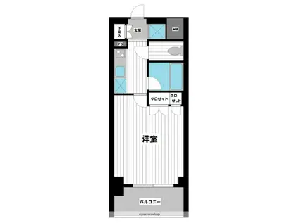 スペーシア川崎Ⅲ(1K/3階)の間取り写真