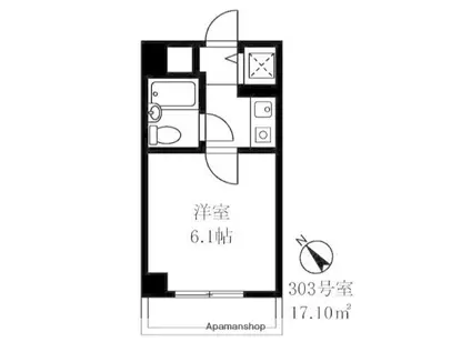 ドミトリーゴコー(1K/3階)の間取り写真