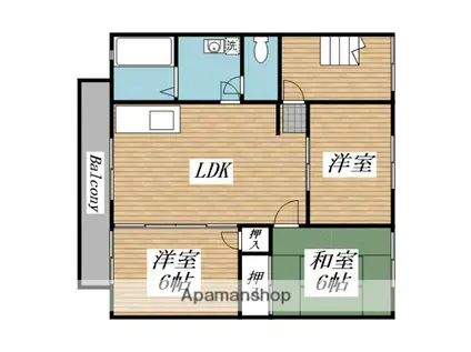 ハイツシルフィード(3LDK/2階)の間取り写真