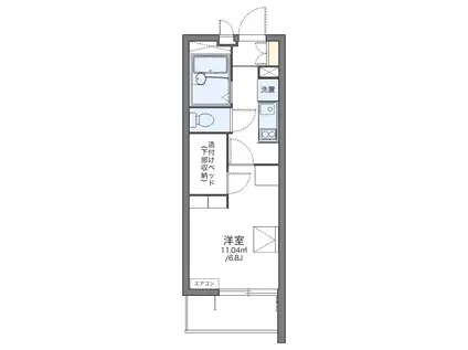 レオパレスカーネリアン片倉(1K/1階)の間取り写真