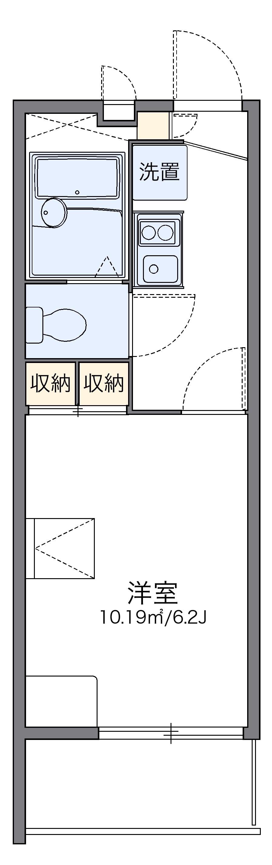 レオパレスウィンドワード(1K/3階)の間取り写真