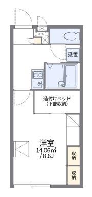 レオパレスジョイアスⅡ(1K/1階)の間取り写真