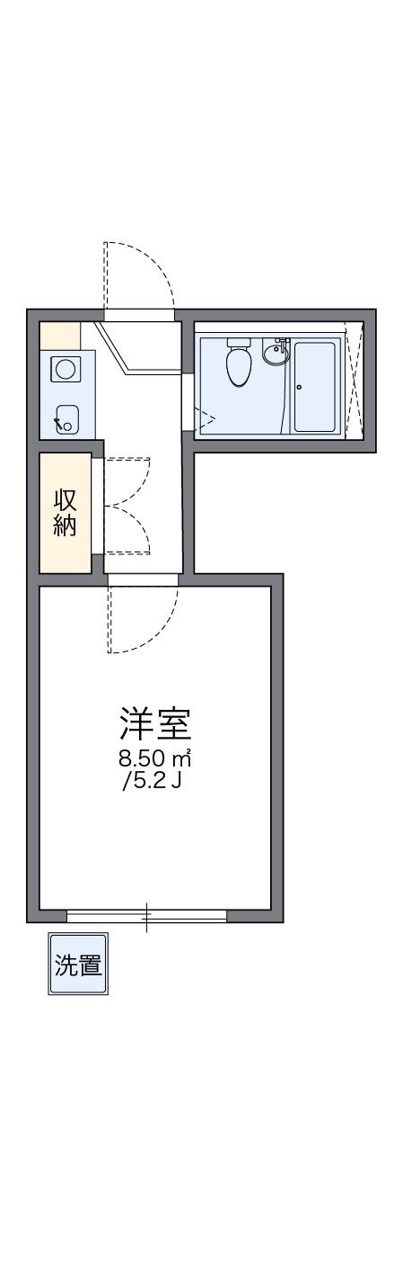 レオパレスASANO(1K/1階)の間取り写真