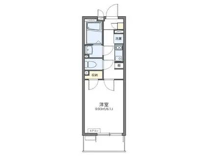 レオネクストリバーサイド遠(1K/2階)の間取り写真