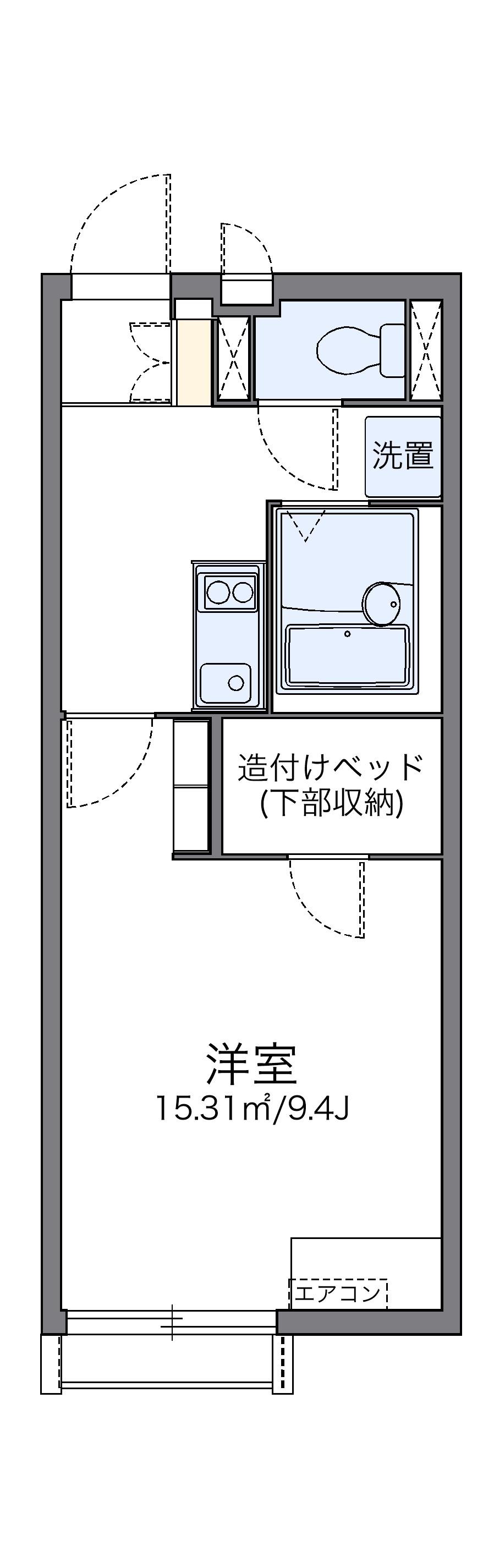 レオネクストSAIRIN十四(1K/1階)の間取り写真