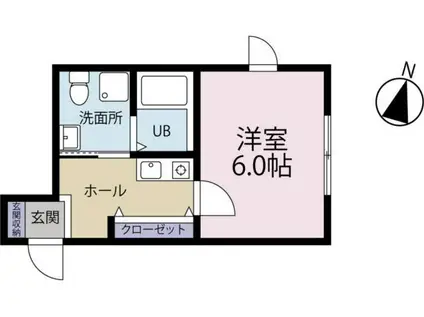 カーサ・ナツーラ(1K/1階)の間取り写真