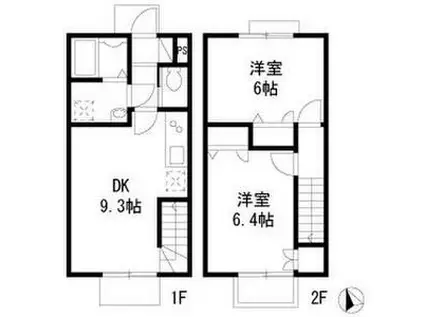 STELLA衣笠(2LDK)の間取り写真