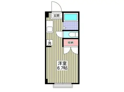 リエス厚木金田(ワンルーム/2階)の間取り写真