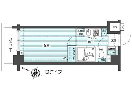 フェニックス横濱井土ヶ谷(1K/5階)の間取り写真