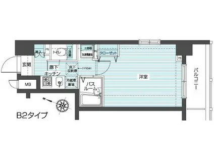 フェニックス横濱井土ヶ谷(1K/7階)の間取り写真