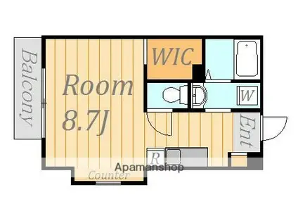 チャーリーズ ハウス港南中央 (ワンルーム/2階)の間取り写真