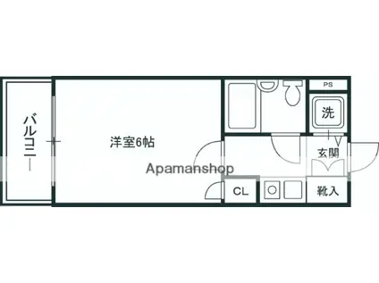 ワコーレ相武台前(1K/4階)の間取り写真