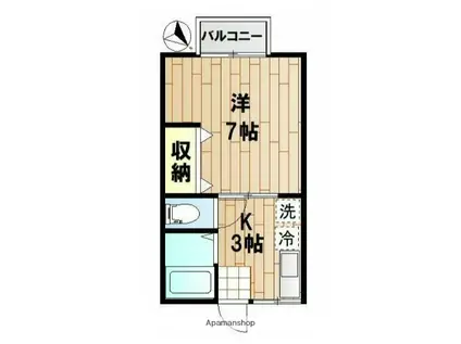 アーバンコート(1K/1階)の間取り写真