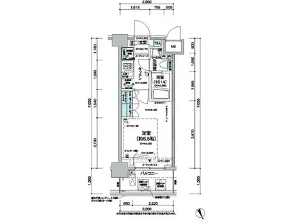 レジディア蒲田Ⅴ(1K/8階)の間取り写真
