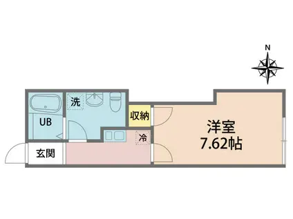 シェモア伊勢原(ワンルーム/1階)の間取り写真