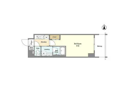 LA DOUCEUR蒲田(1K/9階)の間取り写真