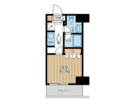 CITY LUX TOBE(1K/7階)の間取り写真