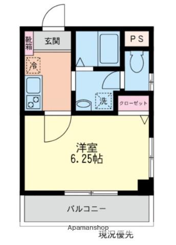 カーサアルボリーズCHIGASAKI(1K/2階)の間取り写真