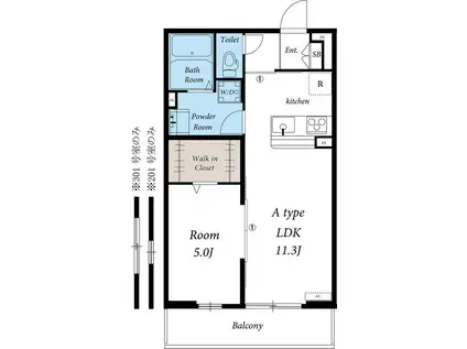 リブリ・カーサ・フェリーチェ(1LDK/3階)の間取り写真