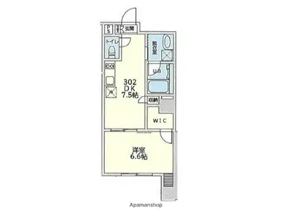 レジデンスセゾン子安(1DK/3階)の間取り写真